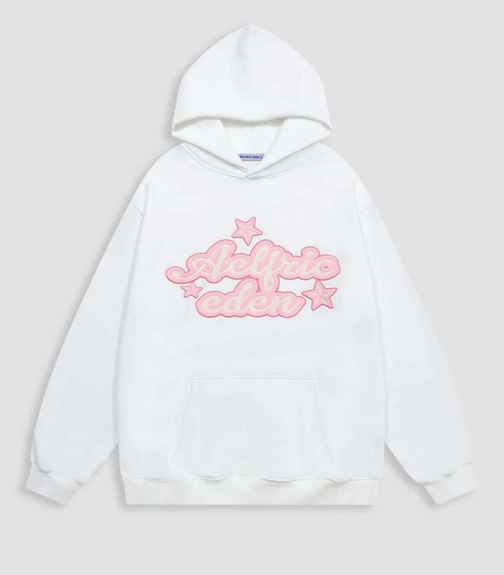 Aelfric Eden 3D Star Print Oversized Pullover Hoodie